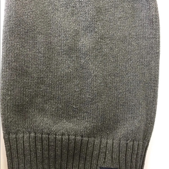 Roots Men V Neck Chunky Sweater Large Grey Cotton - Picture 7 of 13